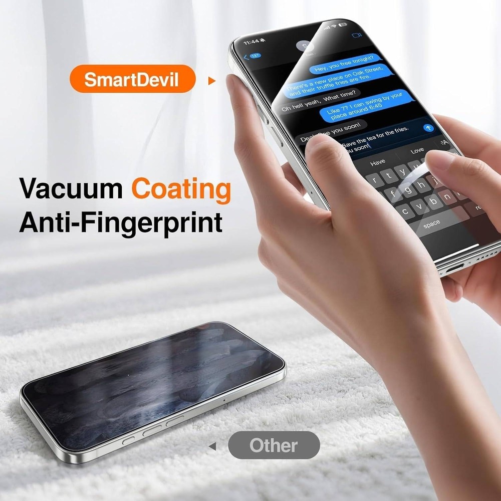 SmartDevil iPhone Screen Protector Tempered Glass Military Grade 9H 2Pack